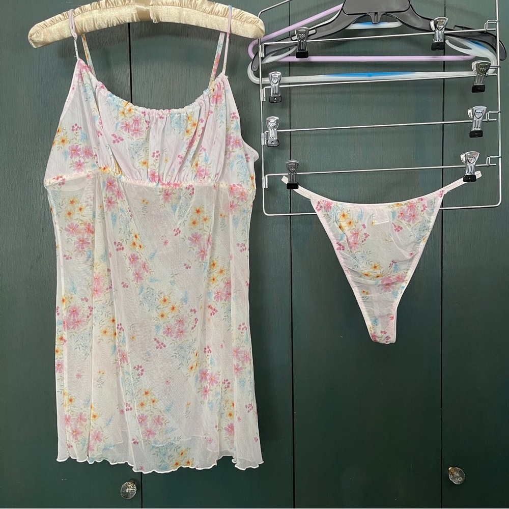 Pink Floral Lingerie - Seductive Wear by Cinema Exile